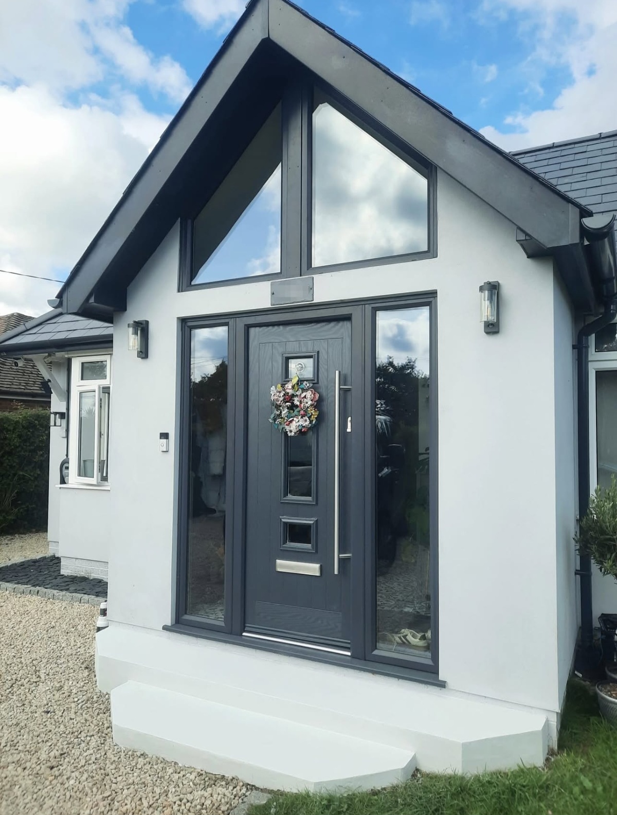 Gable-fronted porch build